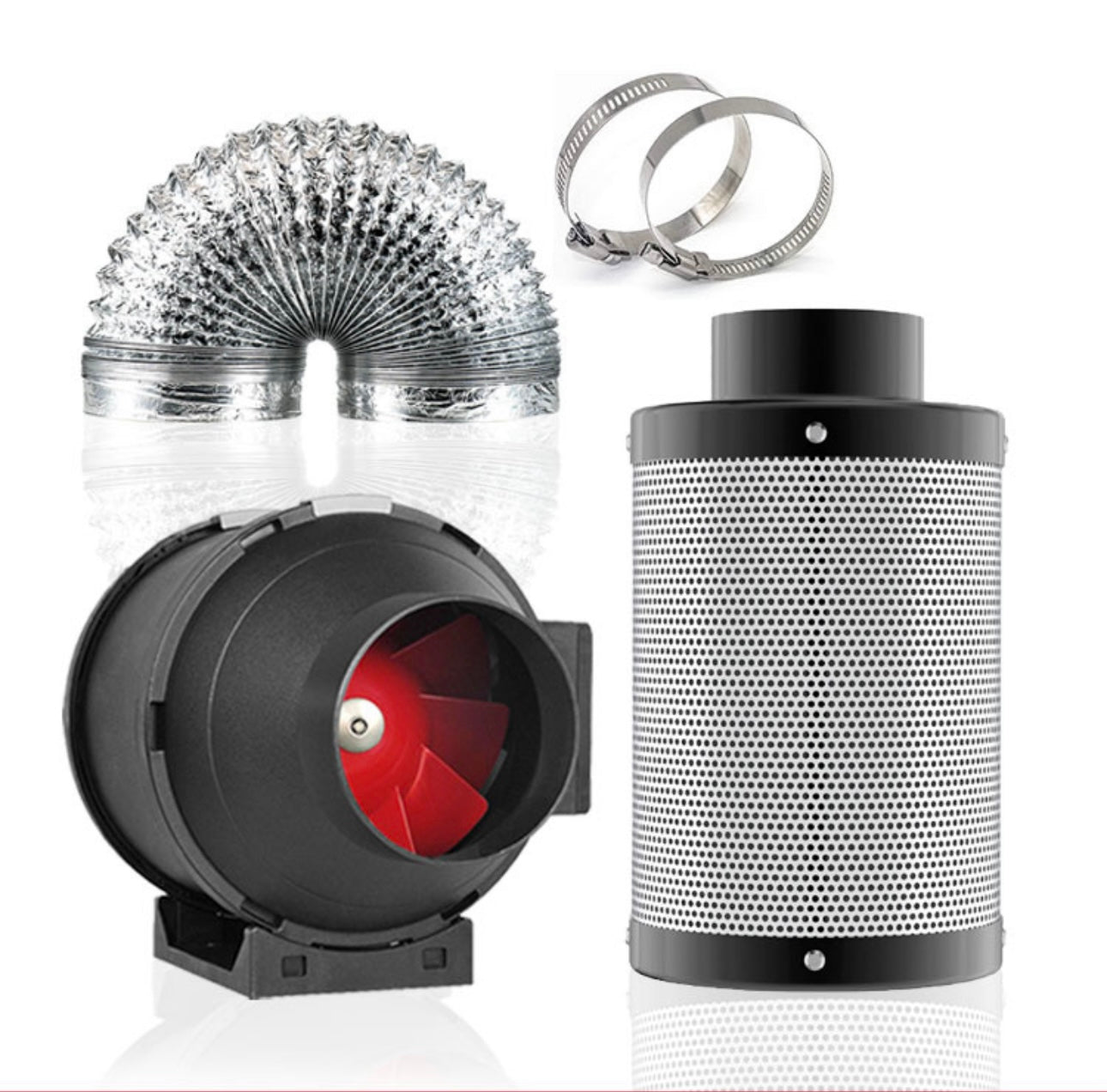 Growbox Komplettset LED für 3 Pflanzen 60x60x160cm